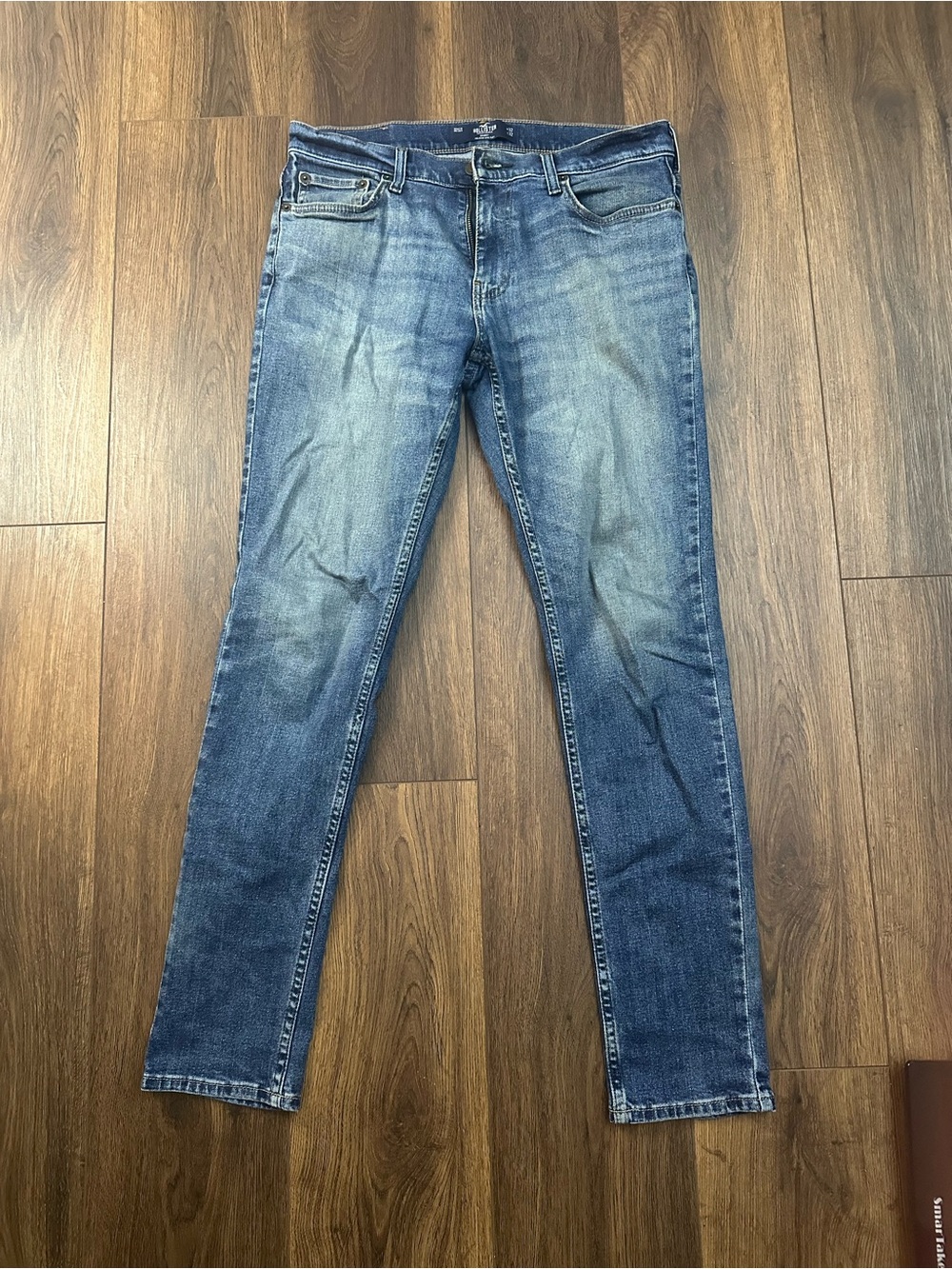 Hollister Men's Skinny Jeans in Faded Blue